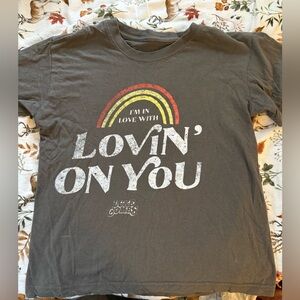 Luke Combs Lovin' On You Women’s Graphic Baby Tee - Charcoal